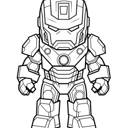 Homem de Ferro para imprimir e colorir