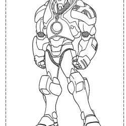 Homem de Ferro para imprimir e colorir