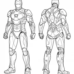 Homem de Ferro para imprimir e colorir