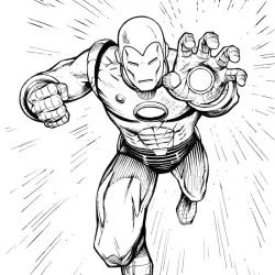 Homem de Ferro para imprimir e colorir