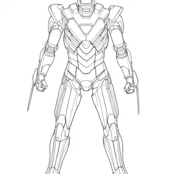 Homem de Ferro para imprimir e colorir