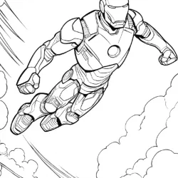 Homem de Ferro para imprimir e colorir