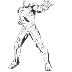 Homem de Ferro para imprimir e colorir