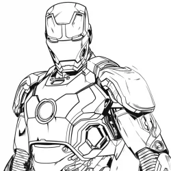 Homem de Ferro para imprimir e colorir