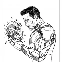 Homem de Ferro para imprimir e colorir