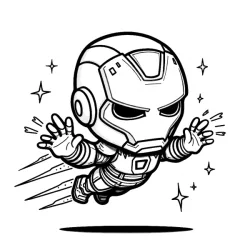 Homem de Ferro para imprimir e colorir