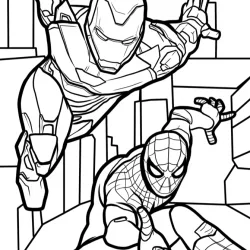 Homem de Ferro para imprimir e colorir