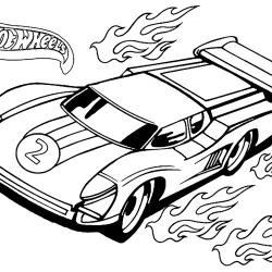 Hot Wheels para imprimir e colorir