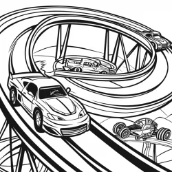 Hot Wheels para imprimir e colorir