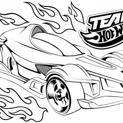 Hot Wheels para imprimir e colorir