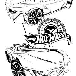Hot Wheels para imprimir e colorir