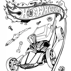 Hot Wheels para imprimir e colorir