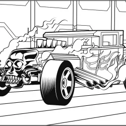 Hot Wheels para imprimir e colorir