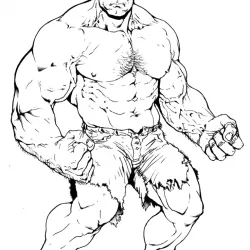 Hulk para imprimir e colorir