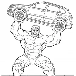 Hulk para imprimir e colorir