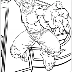 Hulk para imprimir e colorir