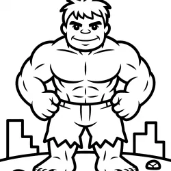 Hulk para imprimir e colorir