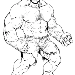 Hulk para imprimir e colorir