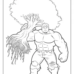 Hulk para imprimir e colorir