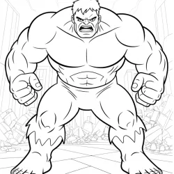 Hulk para imprimir e colorir