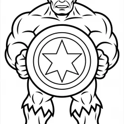 Hulk para imprimir e colorir