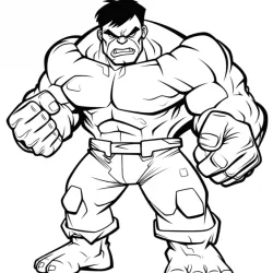 Hulk para imprimir e colorir