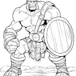 Hulk para imprimir e colorir