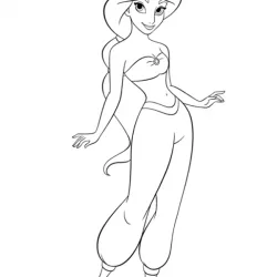 Jasmine para imprimir e colorir