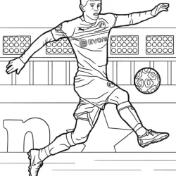 Jogadores de Futebol para imprimir e colorir