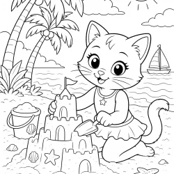 Gato para imprimir e colorir