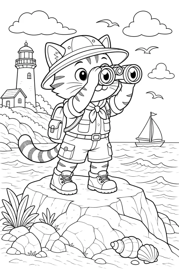 Gato para colorir