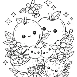 Kawaii para imprimir e colorir