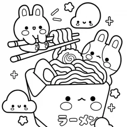 Kawaii para imprimir e colorir