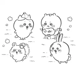 Kawaii para imprimir e colorir