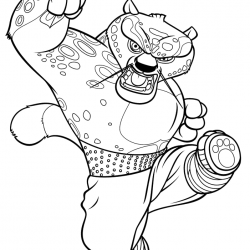 Kung Fu Panda para imprimir e colorir