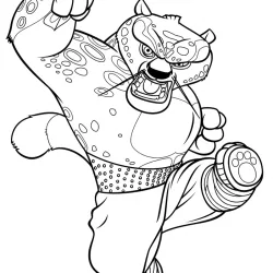 Kung Fu Panda para imprimir e colorir
