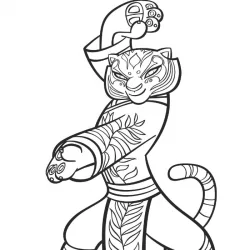 Kung Fu Panda para imprimir e colorir