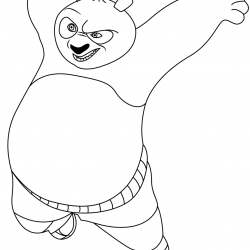Kung Fu Panda para imprimir e colorir