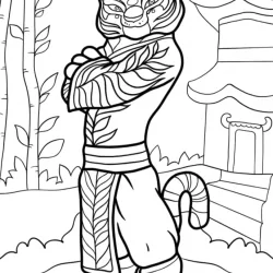 Kung Fu Panda para imprimir e colorir