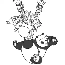Kung Fu Panda para imprimir e colorir