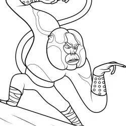 Kung Fu Panda para imprimir e colorir