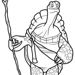 Kung Fu Panda para imprimir e colorir