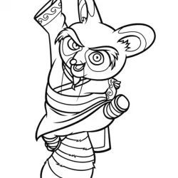 Kung Fu Panda para imprimir e colorir