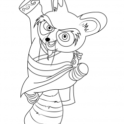 Kung Fu Panda para imprimir e colorir