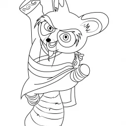 Kung Fu Panda para imprimir e colorir
