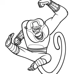 Kung Fu Panda para imprimir e colorir