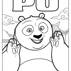 Kung Fu Panda para imprimir e colorir