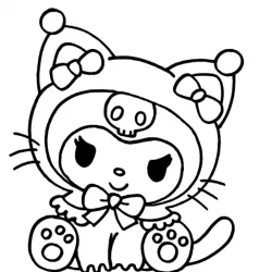 Kuromi para imprimir e colorir
