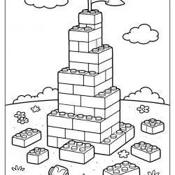 Lego para imprimir e colorir