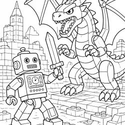 Lego para imprimir e colorir